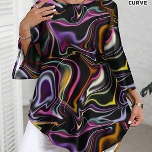 Women's Multicolor Abstract Top